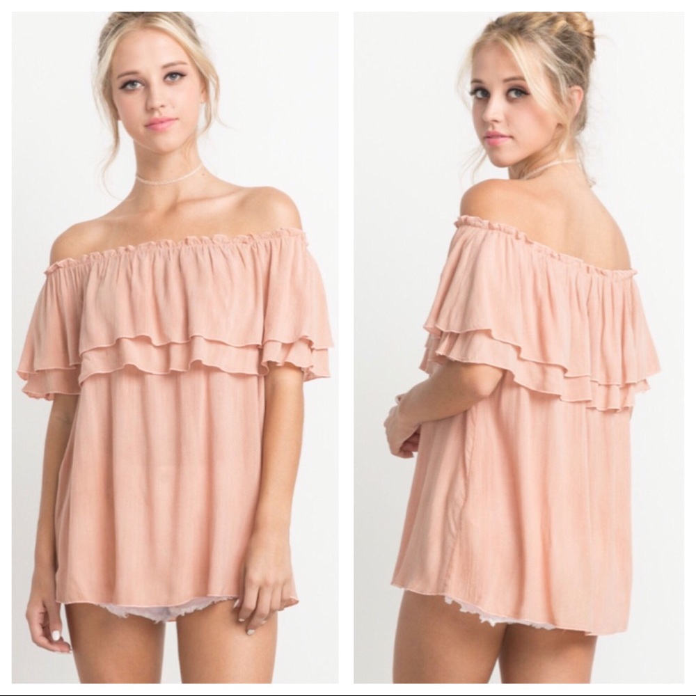 Ruffled Off The Shoulder Top